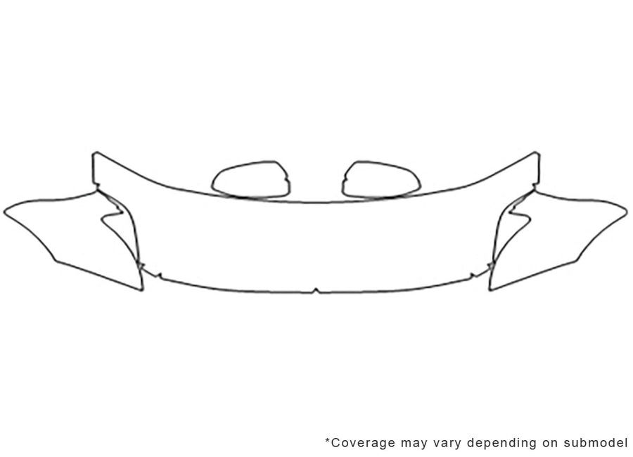 sentra 3M Clear Bra Hood Precut PPF Diagram