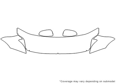 sentra Avery Dennison Clear Bra Hood Precut PPF Diagram