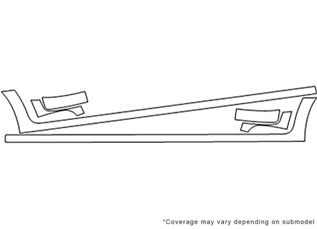 sentra 3M Clear Bra Door Cup Precut PPF Diagram