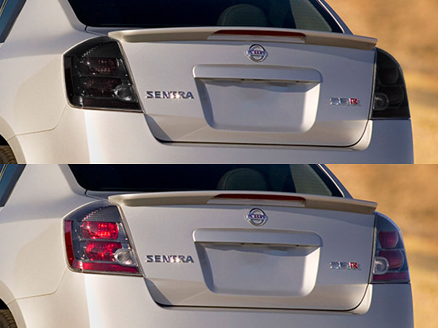 sentra Before and After Smoked Taillights