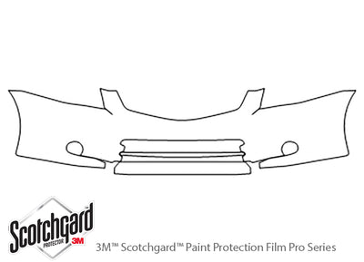 sentra 3M Clear Bra Bumper Precut PPF Diagram
