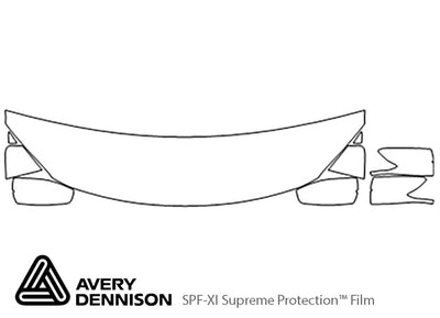 sentra Avery Dennison Clear Bra Hood Precut PPF Diagram