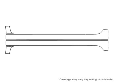 sentra Avery Dennison Clear Bra Door Cup Precut PPF Diagram