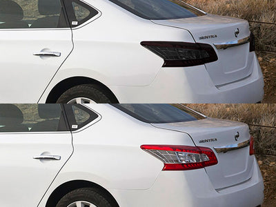 sentra Before and After Smoked Taillights