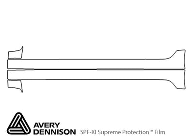 sentra Avery Dennison Clear Bra Door Cup Precut PPF Diagram