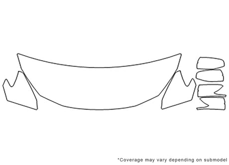 sentra Avery Dennison Clear Bra Hood Precut PPF Diagram