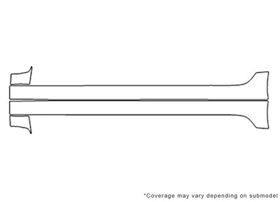 sentra 3M Clear Bra Door Cup Precut PPF Diagram