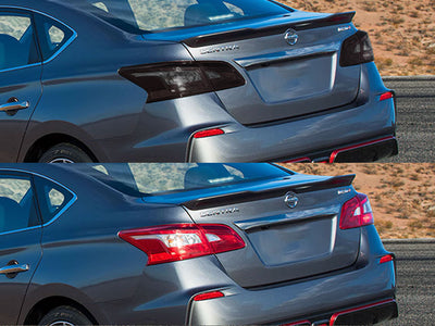sentra Before and After Smoked Taillights