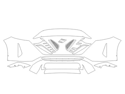 sentra Avery Dennison Clear Bra Bumper Precut PPF Diagram