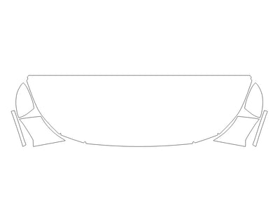 sentra 3M Clear Bra Hood Precut PPF Diagram