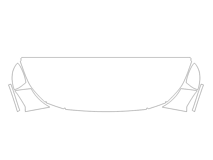 sentra 3M Clear Bra Hood Precut PPF Diagram
