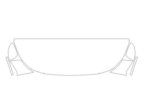 sentra Avery Dennison Clear Bra Hood Precut PPF Diagram