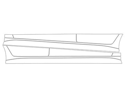 sentra 3M Clear Bra Door Cup Precut PPF Diagram