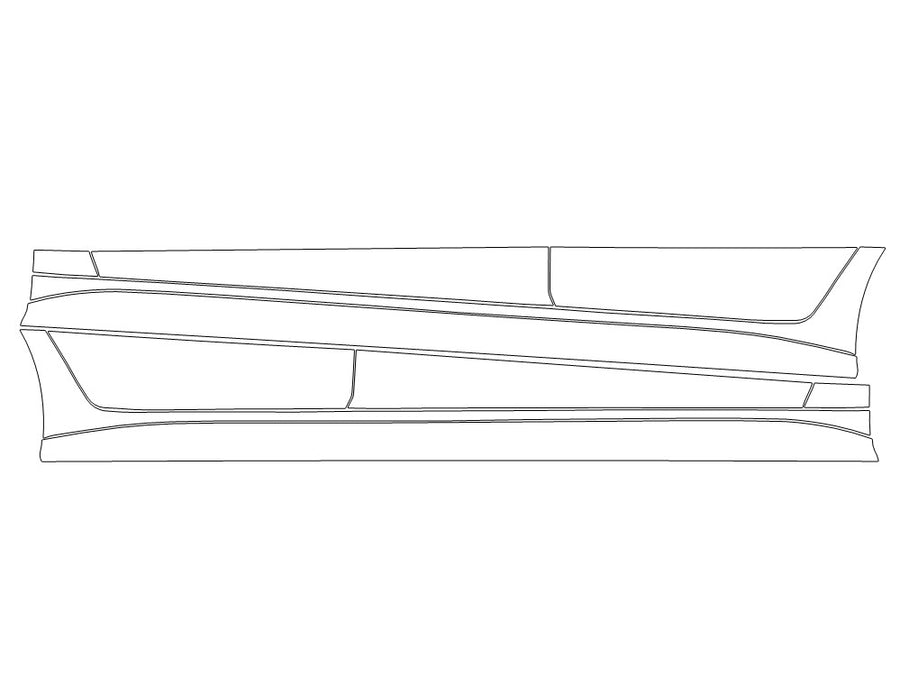 sentra 3M Clear Bra Door Cup Precut PPF Diagram
