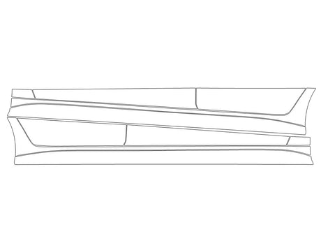 sentra Avery Dennison Clear Bra Door Cup Precut PPF Diagram