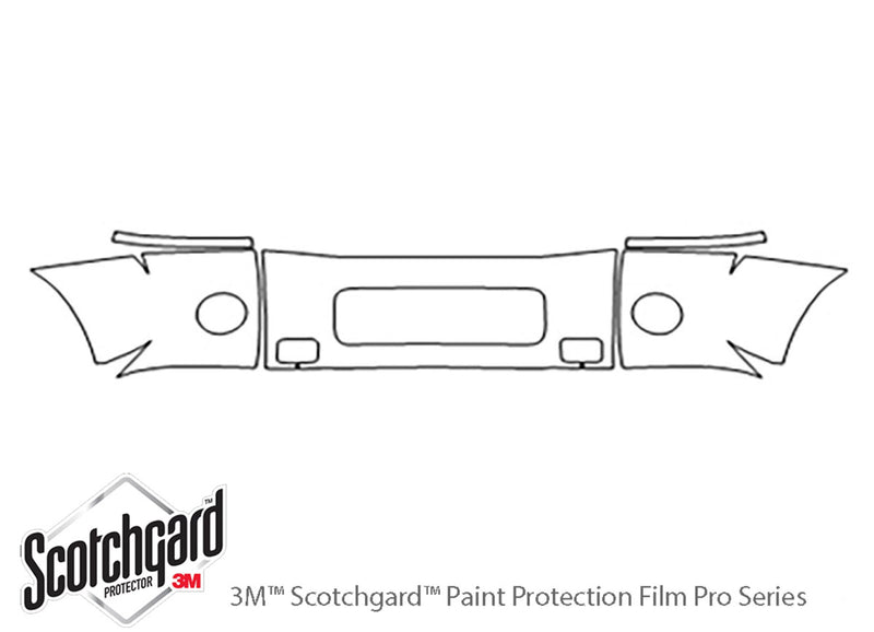 titan 3M Clear Bra Bumper Precut PPF Diagram
