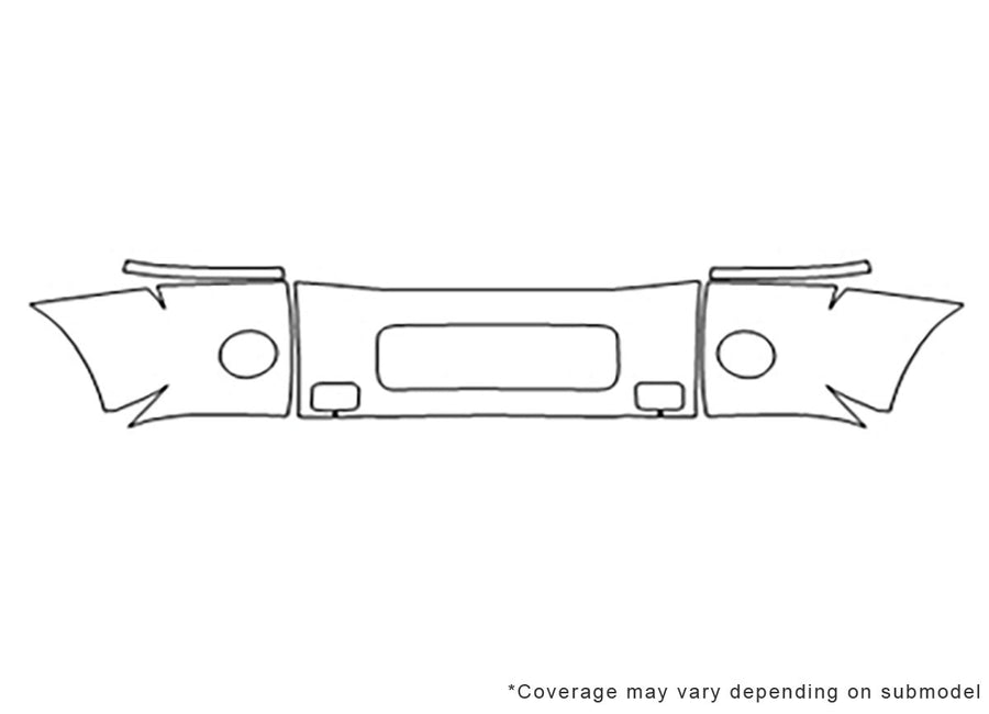 titan Avery Dennison Clear Bra Bumper Precut PPF Diagram