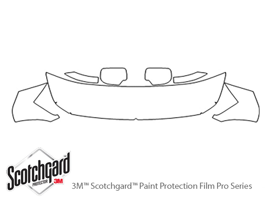 titan 3M Clear Bra Hood Precut PPF Diagram