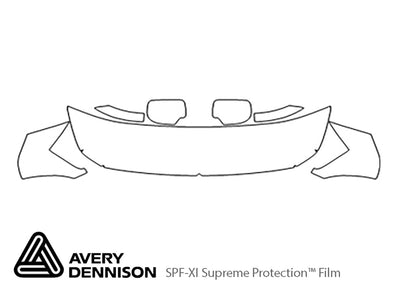 titan Avery Dennison Clear Bra Hood Precut PPF Diagram
