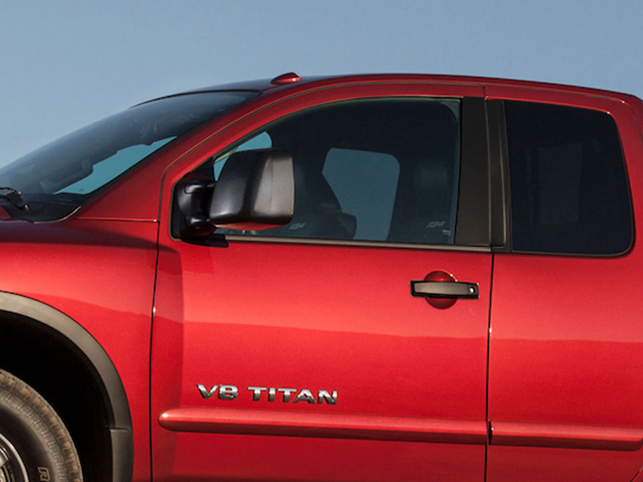 nissan titan 2004-2015 (extended / king cab) Matte Black Pillar Cover Diagram