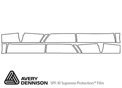 titan Avery Dennison Clear Bra Door Cup Precut PPF Diagram