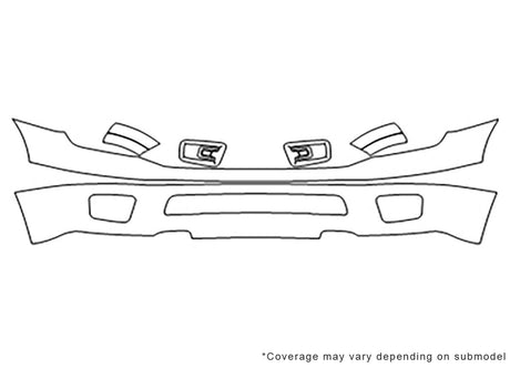 titan 3M Clear Bra Bumper Precut PPF Diagram