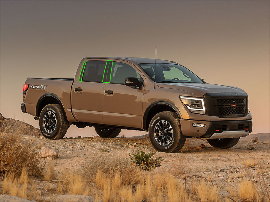 nissan titan 2016-2023 (crew cab) Pillar Post Trim Installation Location
