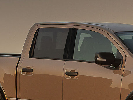 nissan titan 2016-2023 (crew cab) Brushed Aluminum Black Pillar Cover Diagram