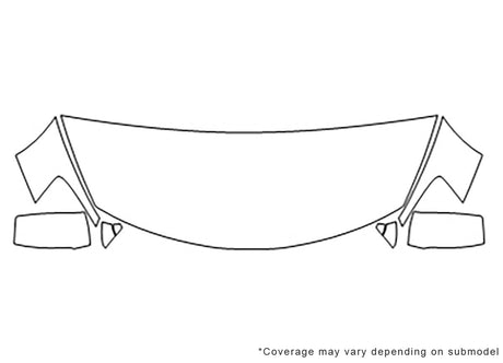 versa Avery Dennison Clear Bra Hood Precut PPF Diagram
