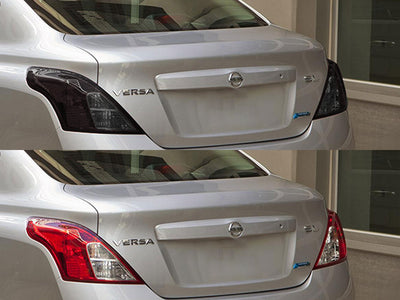 versa (sedan) Before and After Smoked Taillights