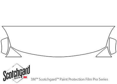 versa 3M Clear Bra Hood Precut PPF Diagram