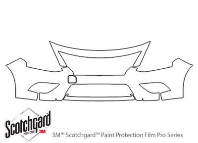 versa 3M Clear Bra Bumper Precut PPF Diagram