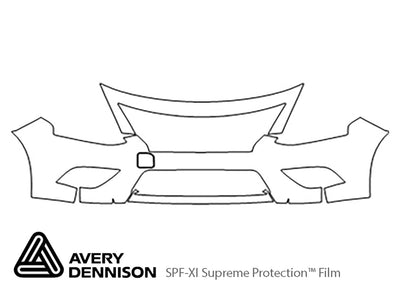 versa Avery Dennison Clear Bra Bumper Precut PPF Diagram