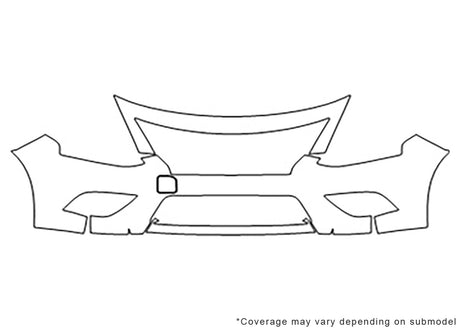 versa 3M Clear Bra Bumper Precut PPF Diagram