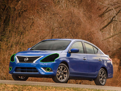 nissan versa 2015-2019 (sedan) Headlight Tint Location