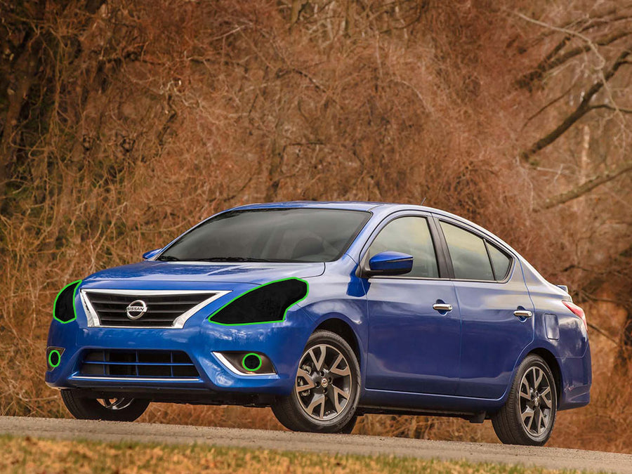 nissan versa 2015-2019 (sedan) Headlight Tint Location
