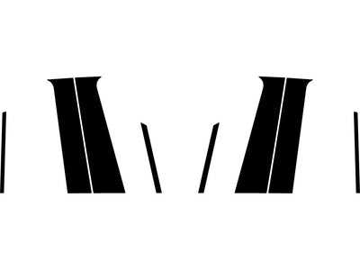 nissan versa 2020-2023 Brushed Aluminum Black Pillar Trim Diagram