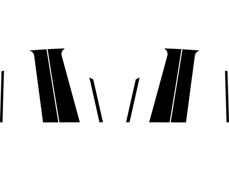 nissan versa 2020-2023 Gloss Black Pillar Trim