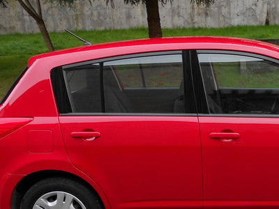 nissan versa 2007-2011 (hatchback) Brushed Aluminum Black Pillar Cover Diagram