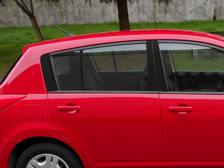 nissan versa 2007-2011 (hatchback) Gloss Black Pillar Cover Diagram