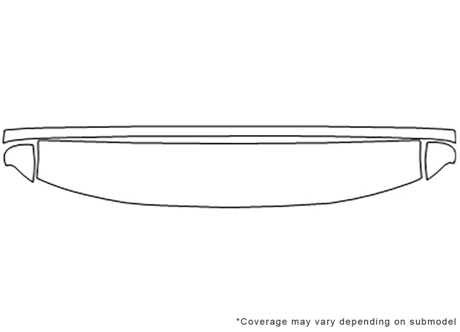 xterra Avery Dennison Clear Bra Hood Precut PPF Diagram