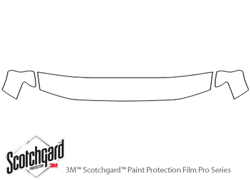 xterra 3M Clear Bra Hood Precut PPF Diagram