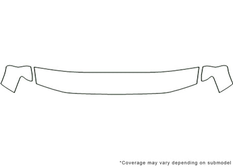 xterra Avery Dennison Clear Bra Hood Precut PPF Diagram