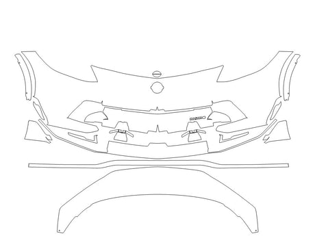 z 3M Clear Bra Bumper Precut PPF Diagram