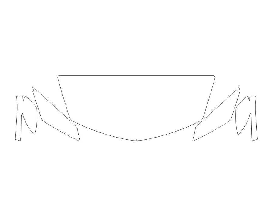 z 3M Clear Bra Hood Precut PPF Diagram