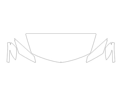 z Avery Dennison Clear Bra Hood Precut PPF Diagram