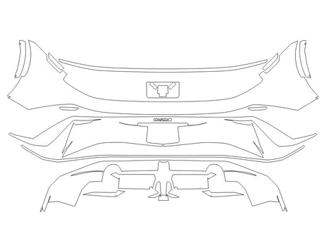 z 3M Clear Bra Door Cup Precut PPF Diagram