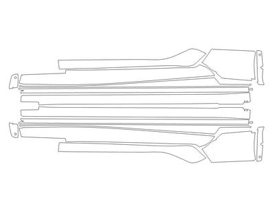 z 3M Clear Bra Door Cup Precut PPF Diagram