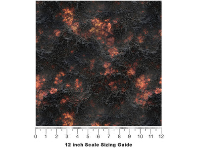 No Deception Lava Vinyl Film Pattern Size 12 inch Scale~Rwraps No Deception Lava Sizing Chart~2