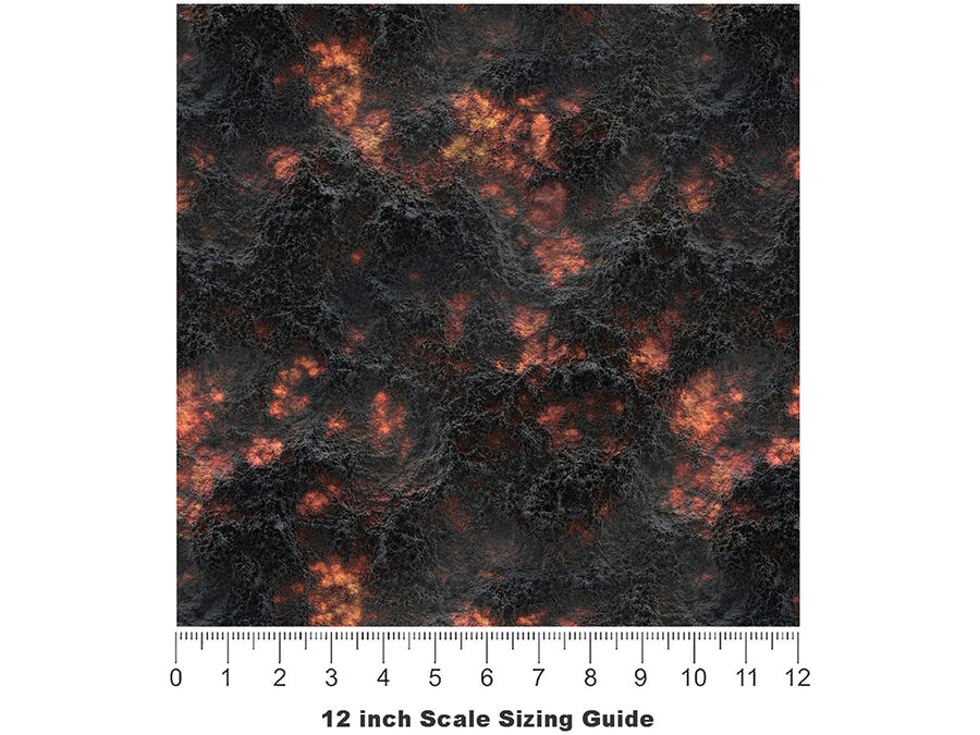 No Deception Lava Vinyl Film Pattern Size 12 inch Scale~Rwraps No Deception Lava Sizing Chart~2